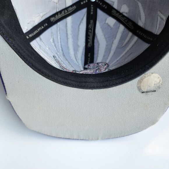 Toronto Raptors Mitchell & Ness Purple Hardwood Classics Earthquake Snapback Hat - Picture 7 of 15